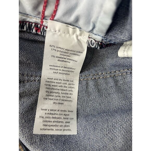 Nautica Women's Size 14 Blue Straight Medium Wash Stretch Jeans Raw Hem - Picture 6 of 6